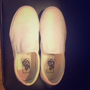 White Vans Slide Ons!